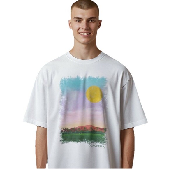 Coachella 2015 Graphic T-Shirt Men's XL Music Festival Lineup Official Merc NWOT - Picture 3 of 12